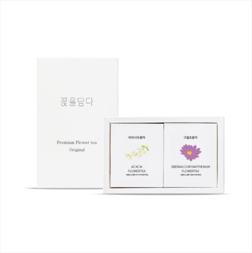 [꽃차 선물 세트] 미니꽃차 2종+쇼핑백(구절초,아카시아) 대표상품 집들이선물