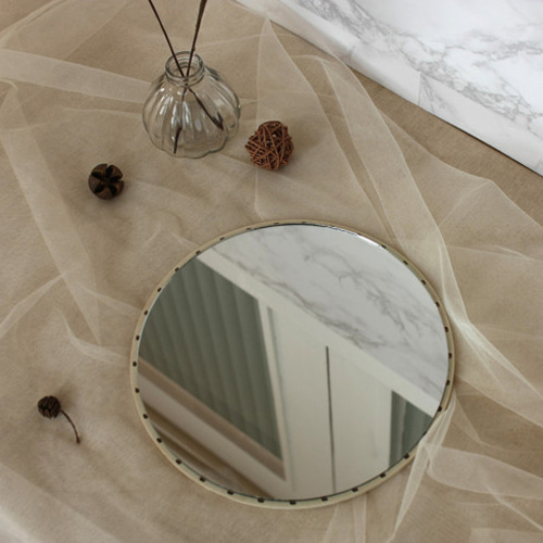 라탄 거울 만들기 원형거울 24cm 자작나무합판 25cm