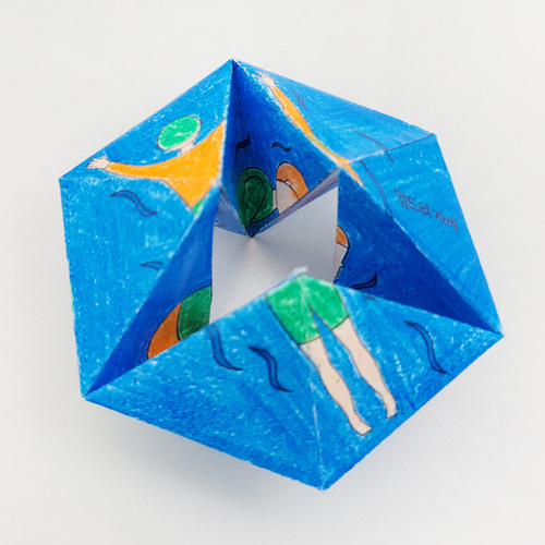 생존수영 3D 입체 종이접기 만들기 패키지 DIY/KIT 교육 교구 종이수업 (5인)