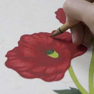 하늘거리는 붉은 꽃 양귀비 민화 그리기 DIY 키트